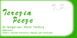 terezia pecze business card